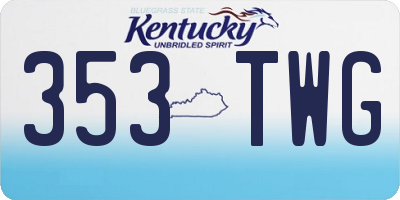 KY license plate 353TWG