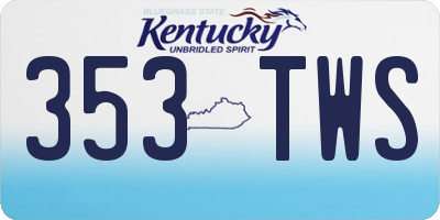 KY license plate 353TWS