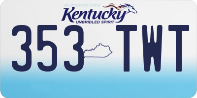 KY license plate 353TWT