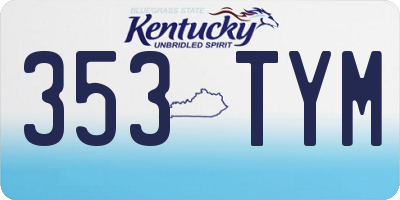KY license plate 353TYM