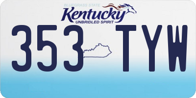 KY license plate 353TYW
