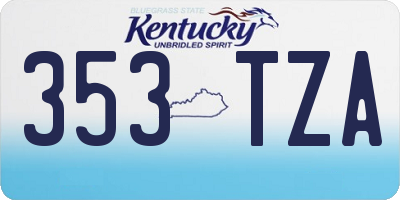 KY license plate 353TZA