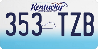 KY license plate 353TZB