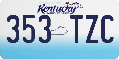 KY license plate 353TZC