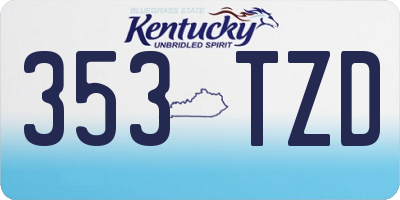KY license plate 353TZD