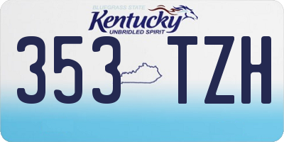 KY license plate 353TZH