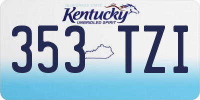 KY license plate 353TZI