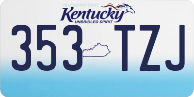 KY license plate 353TZJ