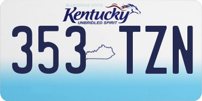 KY license plate 353TZN