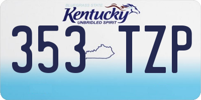 KY license plate 353TZP