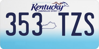 KY license plate 353TZS
