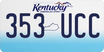 KY license plate 353UCC