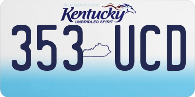 KY license plate 353UCD
