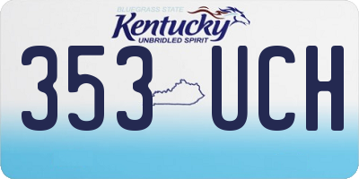 KY license plate 353UCH