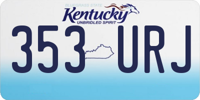 KY license plate 353URJ