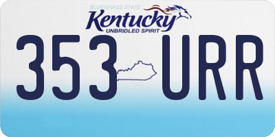 KY license plate 353URR