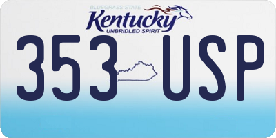KY license plate 353USP
