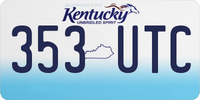 KY license plate 353UTC