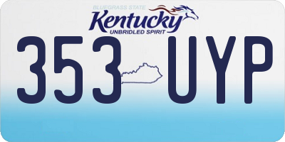 KY license plate 353UYP