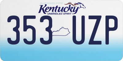 KY license plate 353UZP