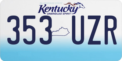 KY license plate 353UZR