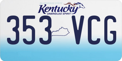 KY license plate 353VCG