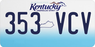 KY license plate 353VCV