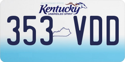 KY license plate 353VDD