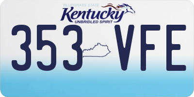 KY license plate 353VFE