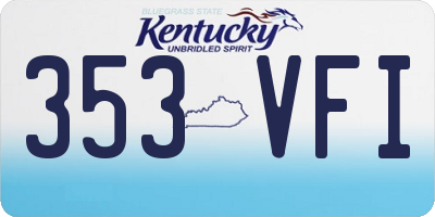 KY license plate 353VFI
