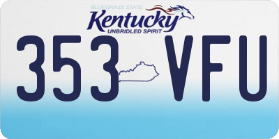 KY license plate 353VFU