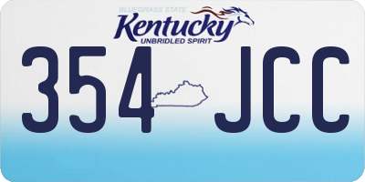 KY license plate 354JCC