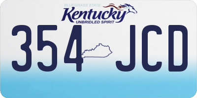 KY license plate 354JCD