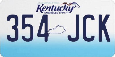 KY license plate 354JCK