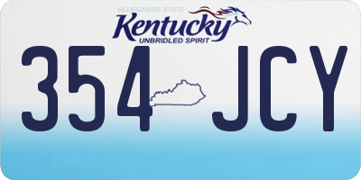 KY license plate 354JCY