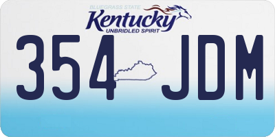 KY license plate 354JDM