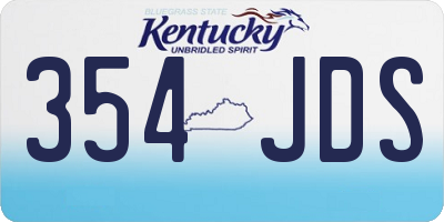 KY license plate 354JDS