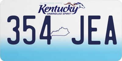 KY license plate 354JEA