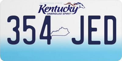 KY license plate 354JED