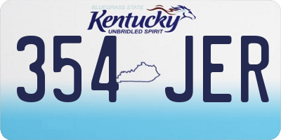 KY license plate 354JER