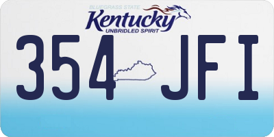 KY license plate 354JFI