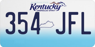 KY license plate 354JFL