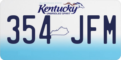 KY license plate 354JFM
