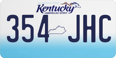 KY license plate 354JHC
