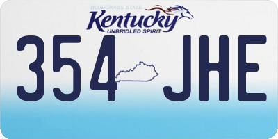 KY license plate 354JHE