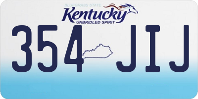 KY license plate 354JIJ