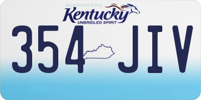 KY license plate 354JIV