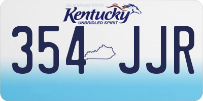 KY license plate 354JJR