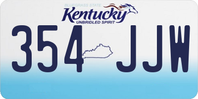 KY license plate 354JJW