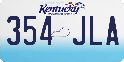 KY license plate 354JLA